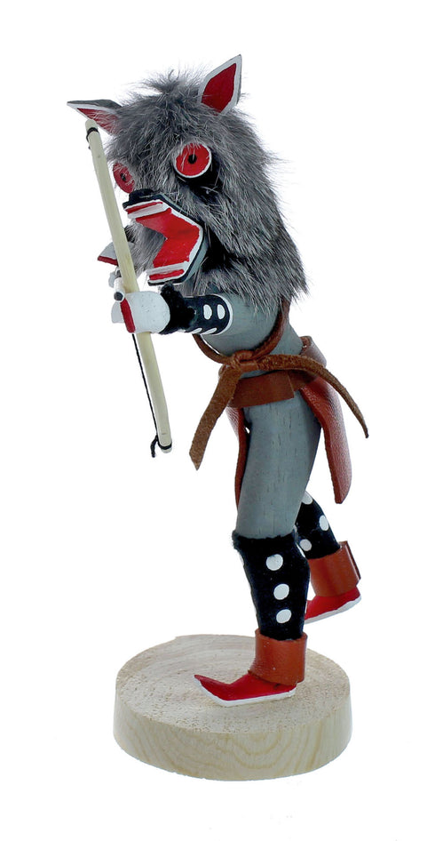 Native American Gray Wolf Kachina Doll SX10062